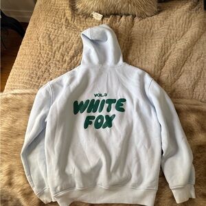 White Fox Blue Hoodie